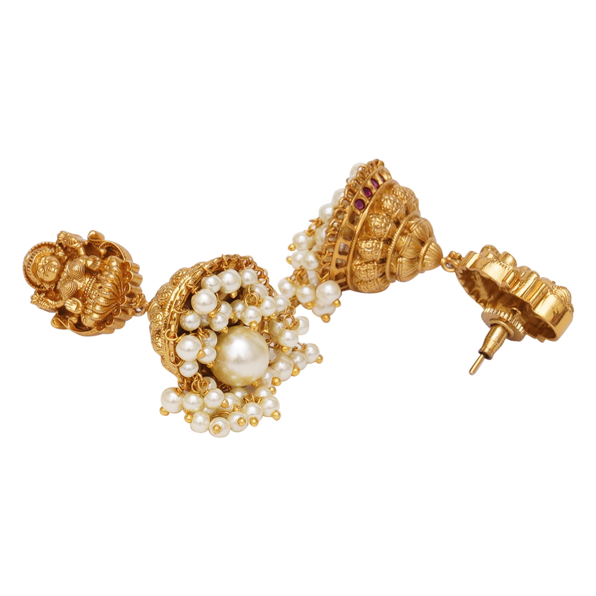 Opulence Goddess Lakshmi Faux Pearls Jewellery Set